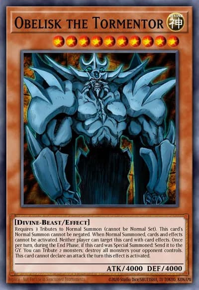 Obelisco, o Atormentador — Carta Yu-Gi-Oh!