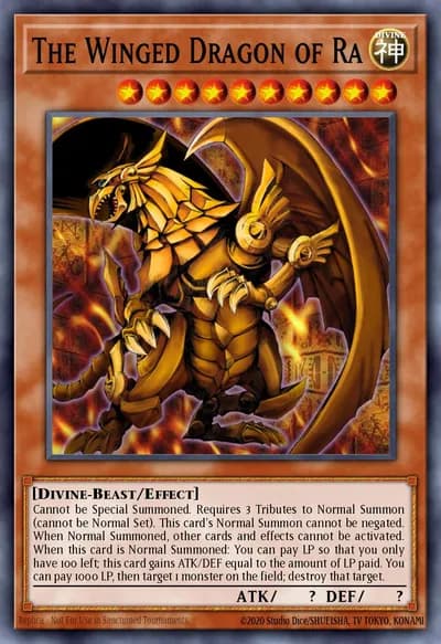 O Dragão Alado de Rá — Carta Yu-Gi-Oh!