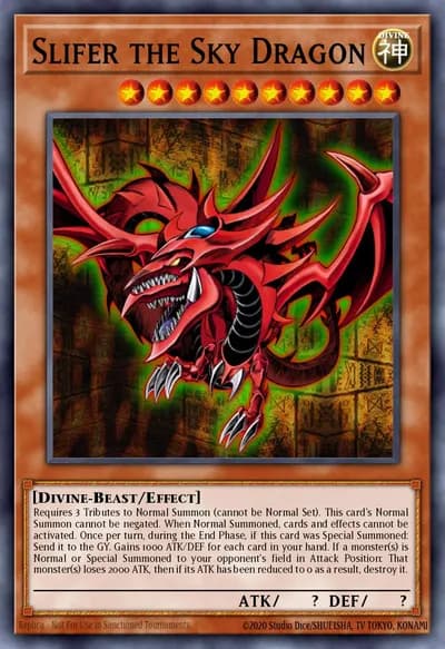 Slifer, o Dragão Celeste — Carta Yu-Gi-Oh!