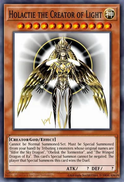 Holactie, a Criadora da Luz — Carta Yu-Gi-Oh!