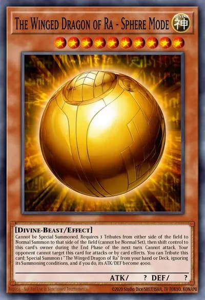 O Dragão Alado de Rá - Modo Esfera — Carta Yu-Gi-Oh!
