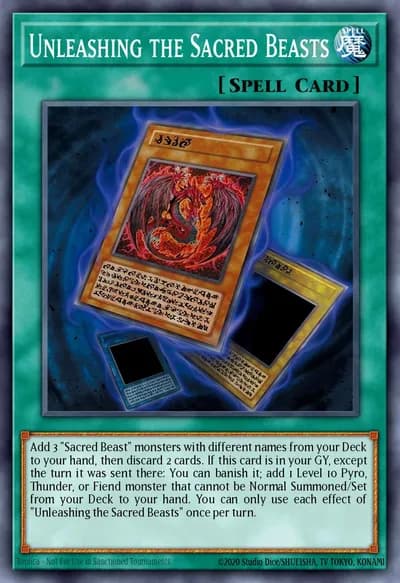 Liberando as Bestas Sagradas — Carta Yu-Gi-Oh!