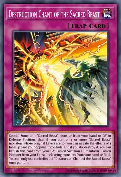 Destruction Chant of the Sacred Beast — Carta Yu-Gi-Oh!
