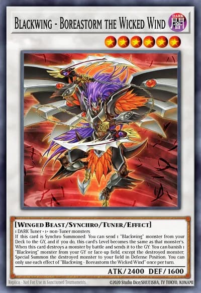Blackwing - Boreastorm the Wicked Wind — Carta Yu-Gi-Oh!