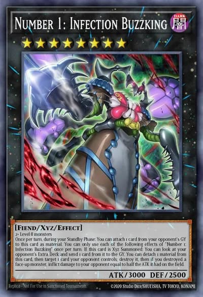Número 1: Buzzking da Infecção — Carta Yu-Gi-Oh!