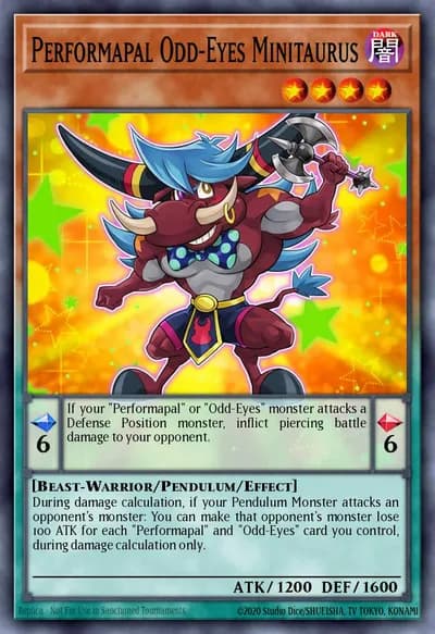 Performapal Odd-Eyes Minitaurus — Carta Yu-Gi-Oh!