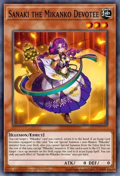 Sanaki, a Devota Mikanko — Carta Yu-Gi-Oh!