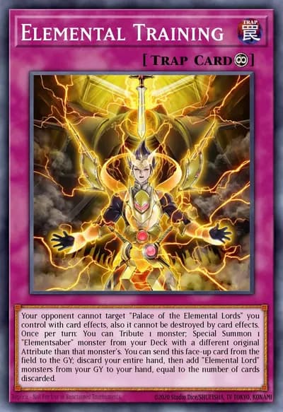 Treinamento Elemental — Carta Yu-Gi-Oh!
