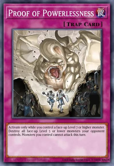 Prova de Impotência — Carta Yu-Gi-Oh!