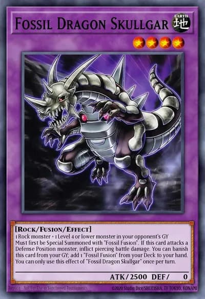 Dragão Fóssil Skullgar — Carta Yu-Gi-Oh!