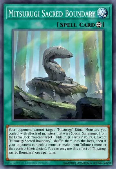 Fronteira Sagrada Mitsurugi — Carta Yu-Gi-Oh!