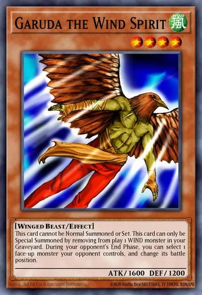 Garuda, o Espírito do Vento — Carta Yu-Gi-Oh!