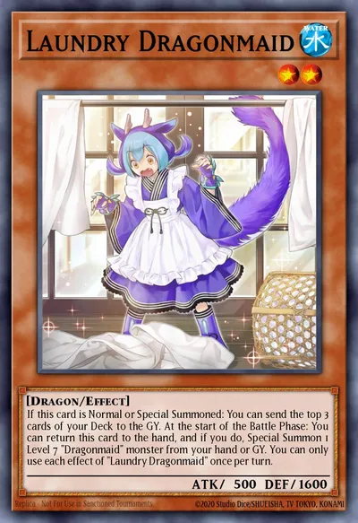 Dragonmaid da Lavanderia — Carta Yu-Gi-Oh!
