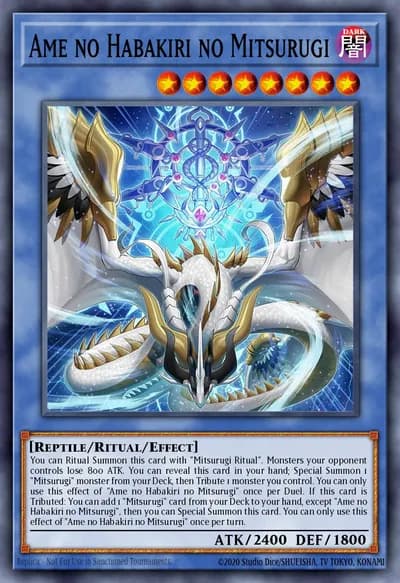 Ame no Habakiri no Mitsurugi — Carta Yu-Gi-Oh!
