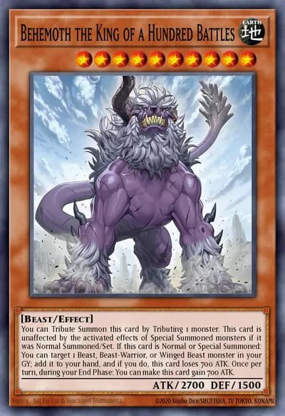 Behemoth, o Rei das Cem Batalhas — Carta Yu-Gi-Oh!