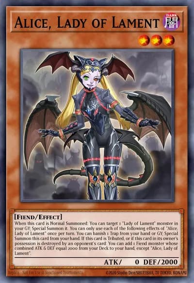 Alice, Lady of Lament — Carta Yu-Gi-Oh!
