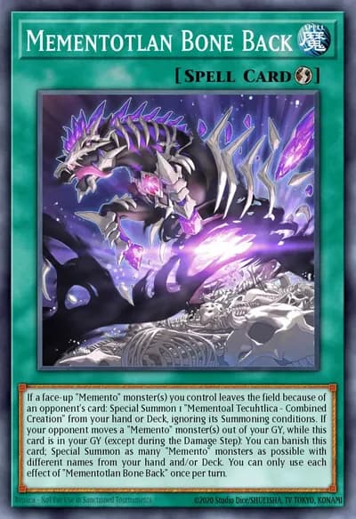 Mementotlan Bone Back — Carta Yu-Gi-Oh!