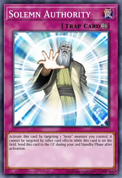 Solemn Authority — Carta Yu-Gi-Oh!