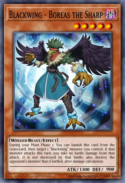 Blackwing - Boreas, o Afiado — Carta Yu-Gi-Oh!
