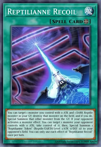 Recuo Reptiliano — Carta Yu-Gi-Oh!