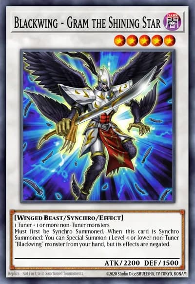 Blackwing - Gram, a Estrela Brilhante — Carta Yu-Gi-Oh!