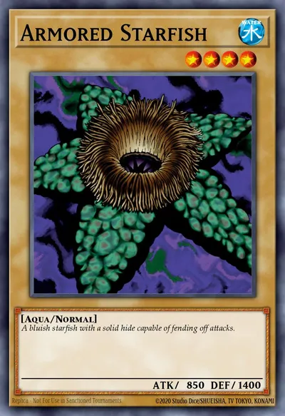 Estrela-do-Mar Blindada — Carta Yu-Gi-Oh!