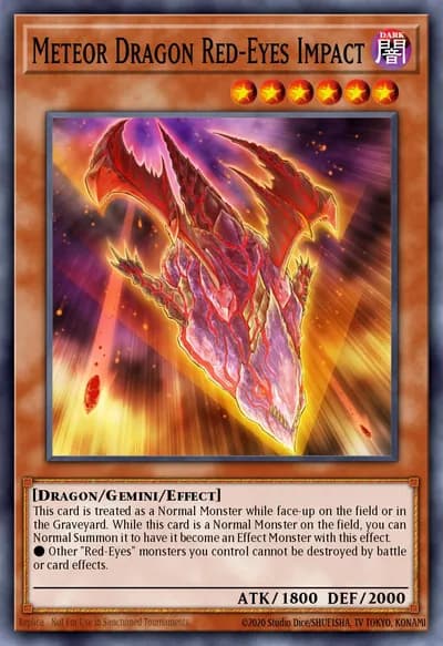 Dragão Meteoro Impacto de Olhos Vermelhos — Carta Yu-Gi-Oh!