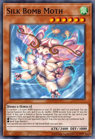 Mariposa Bomba de Seda — Carta Yu-Gi-Oh!