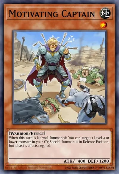 Capitão Motivador — Carta Yu-Gi-Oh!