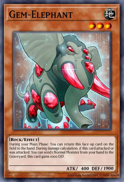 Elefante de Gema — Carta Yu-Gi-Oh!