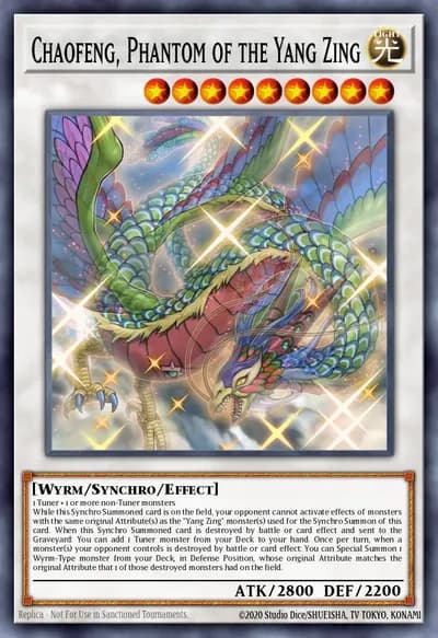 Chaofeng, Fantasma dos Yang Zing — Carta Yu-Gi-Oh!