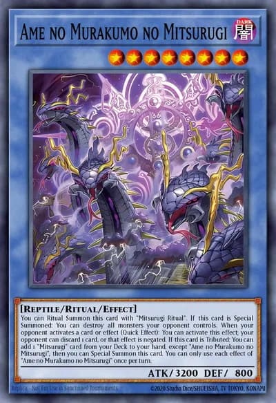 Ame no Murakumo no Mitsurugi — Carta Yu-Gi-Oh!