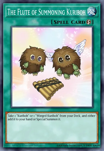 A Flauta da Invocação de Kuriboh — Carta Yu-Gi-Oh!