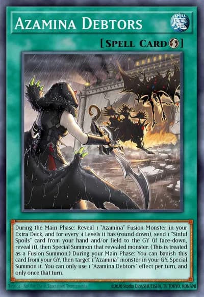 Azamina Debtors — Carta Yu-Gi-Oh!