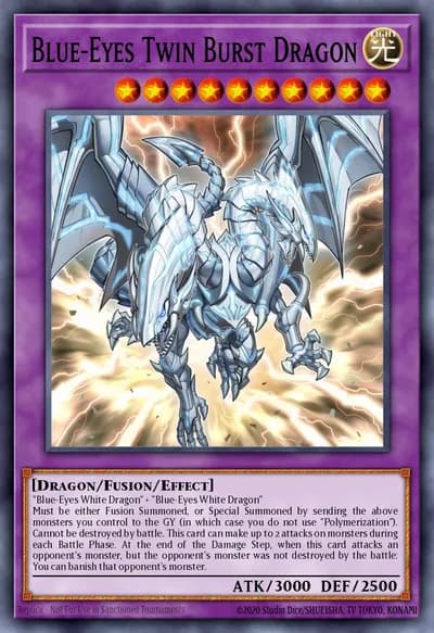 Dragão de Explosão Gêmea de Olhos Azuis — Carta Yu-Gi-Oh!