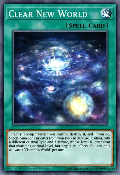 Mundo Novo Claro — Carta Yu-Gi-Oh!