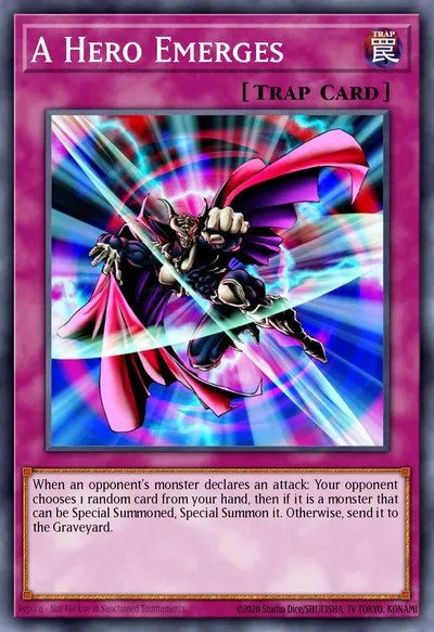 Um Herói Emerge — Carta Yu-Gi-Oh!