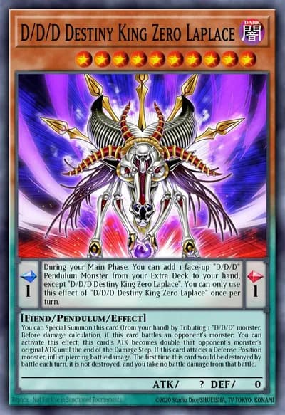 D/D/D Destiny King Zero Laplace — Carta Yu-Gi-Oh!