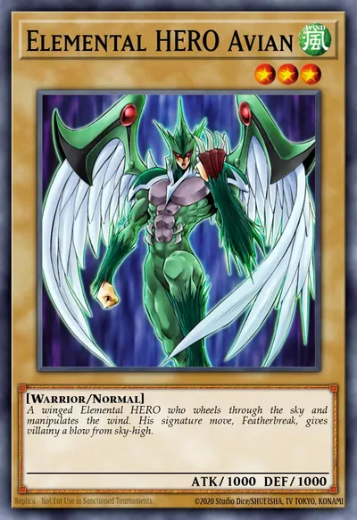 Elemental HERO Avian — Carta Yu-Gi-Oh!