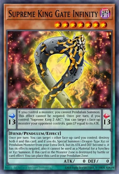 Supreme King Gate Infinity — Carta Yu-Gi-Oh!
