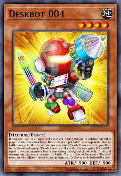 Deskbot 004 — Carta Yu-Gi-Oh!