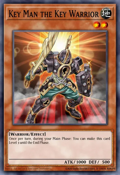 Key Man, o Guerreiro Chave — Carta Yu-Gi-Oh!