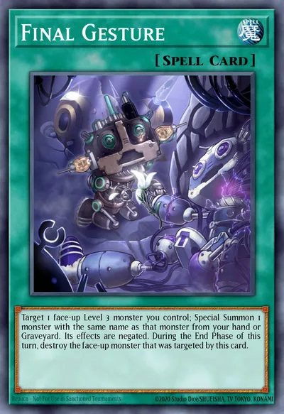 Gesto Final — Carta Yu-Gi-Oh!