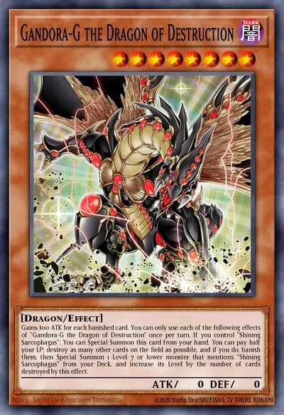 Gandora-G, o Dragão da Destruição — Carta Yu-Gi-Oh!