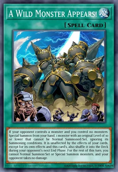 Um Monstro Selvagem Aparece! — Carta Yu-Gi-Oh!