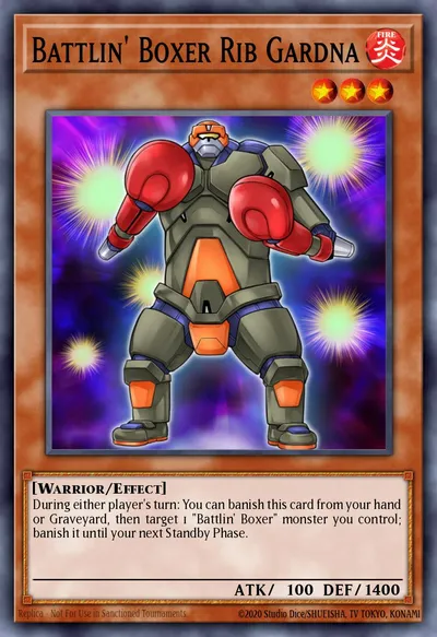 Battlin' Boxer Rib Gardna — Carta Yu-Gi-Oh!