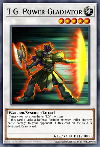 T.G. Power Gladiator — Carta Yu-Gi-Oh!