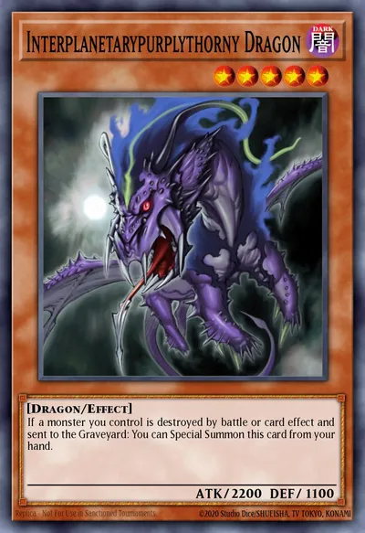Dragão Interplanetário Espinhoso Roxo — Carta Yu-Gi-Oh!