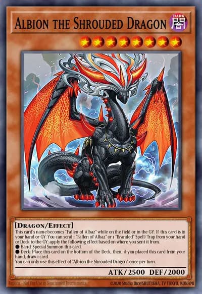 Albion, o Dragão Encoberto — Carta Yu-Gi-Oh!
