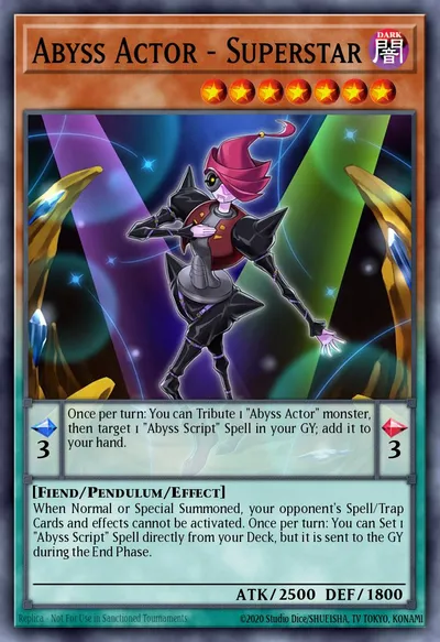 Abyss Actor - Superstar — Carta Yu-Gi-Oh!